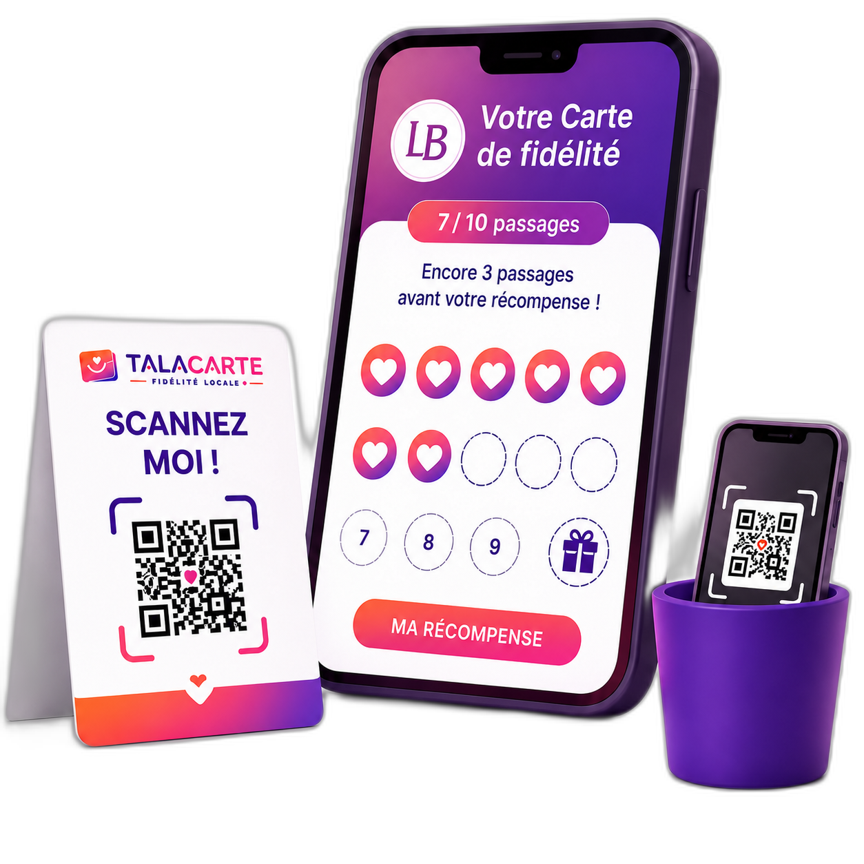 Interface Talacarte — carte fidélité et scanner
